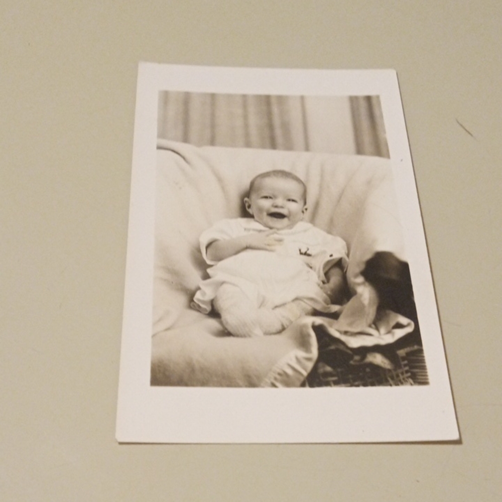 Antique Black And White Postcard Photograph